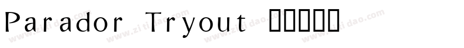 Parador Tryout字体转换